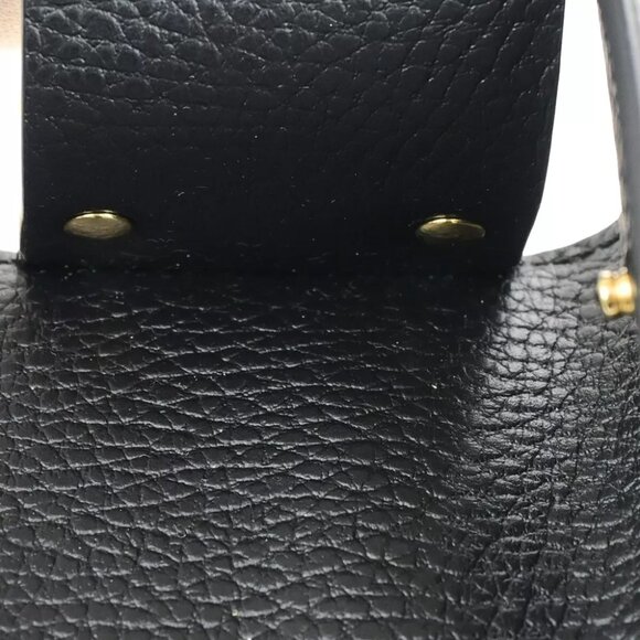 GUCCI GG Logo Marmont key case Supreme Leather Bicolor Black Brown GHW 30RF201 - Picture 4 of 13